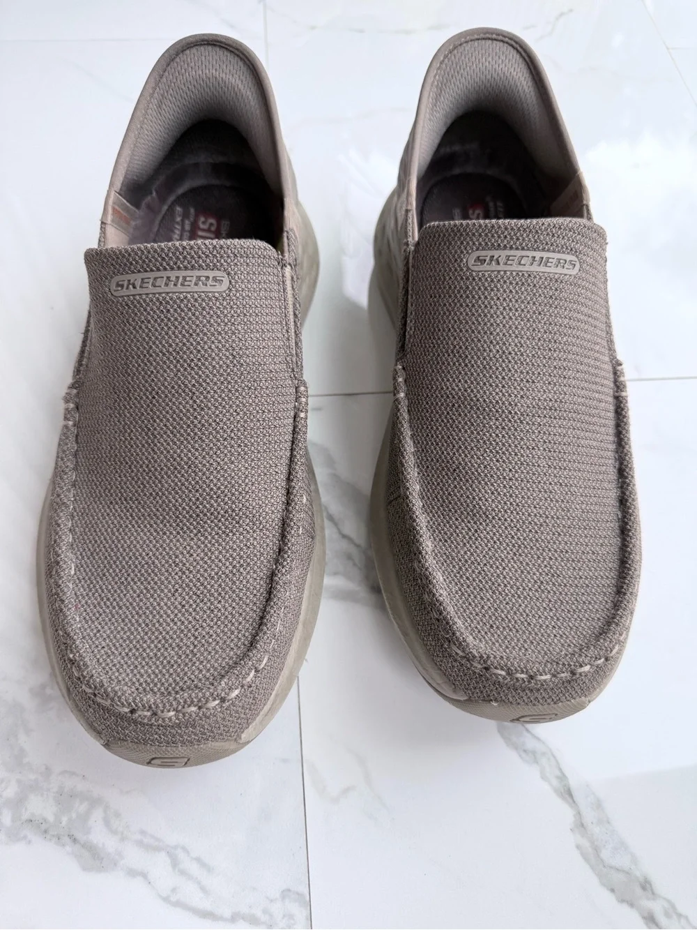 Skechers Parson Ralven Slip-Ins Sneakers Men 9.5 Taupe Hands Free Relaxed Fit